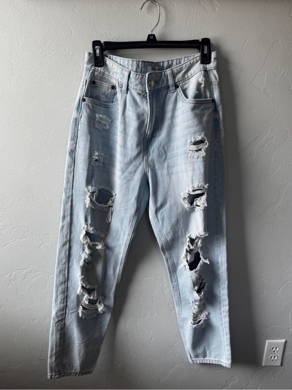 refuge Distressed Light Blue Boyfriend Jeans